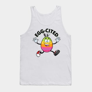 Egg-cited Funny Easter Egg Tank Top